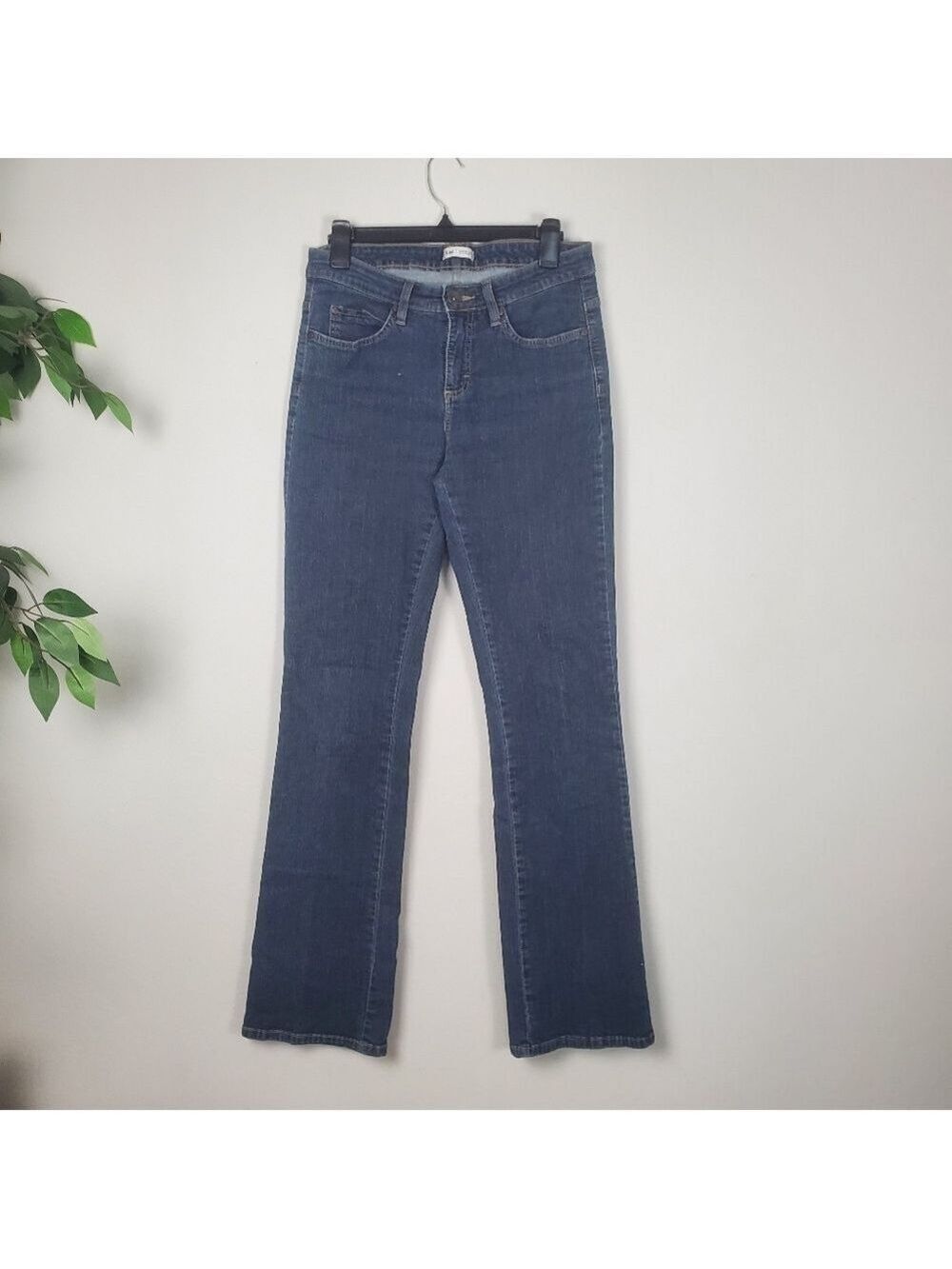 Lee Jeans Womens Gray Blue Wash Size 8 Long Lower Waist